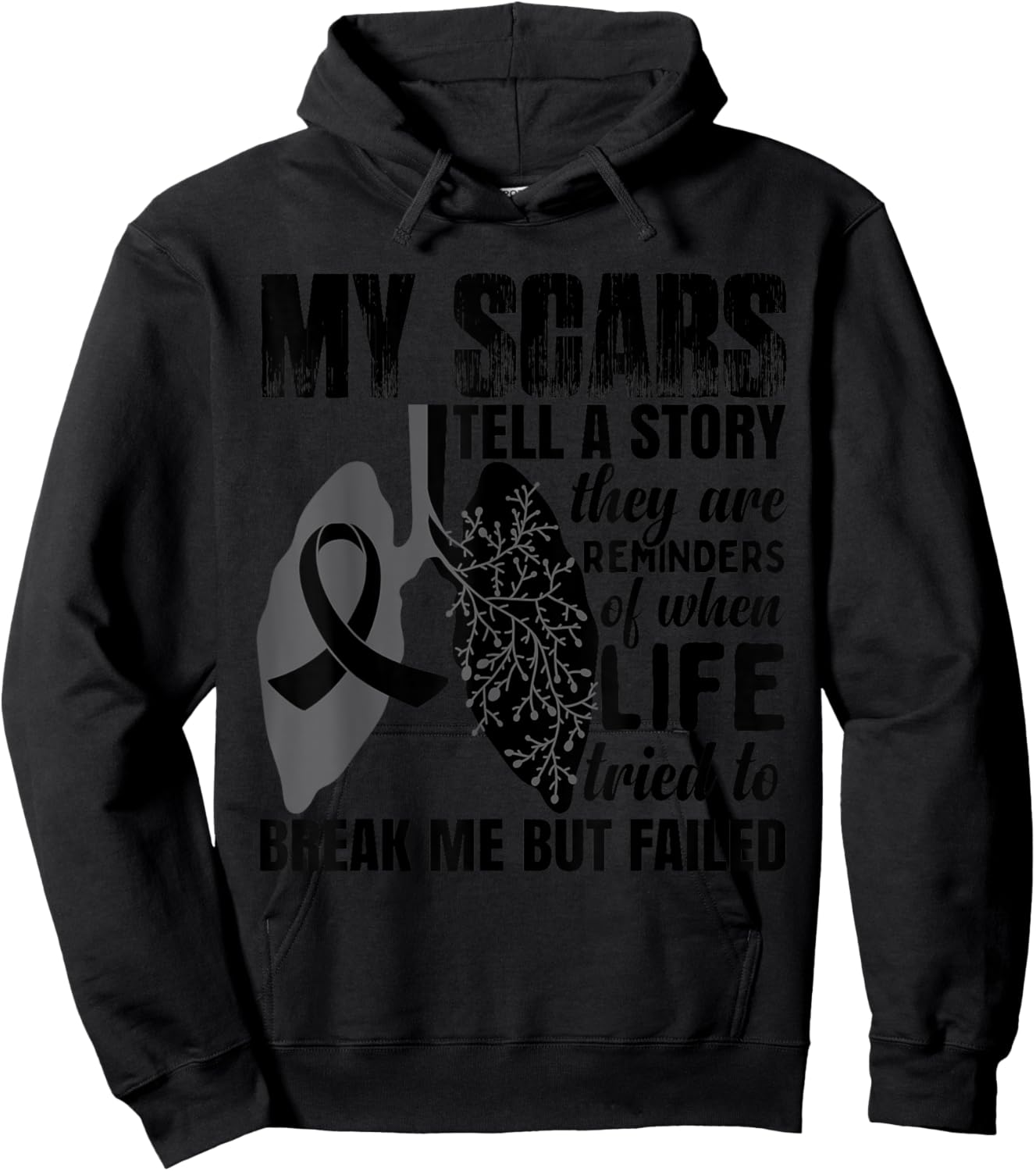 Lung Cancer Hoodie - Hoodie | Black