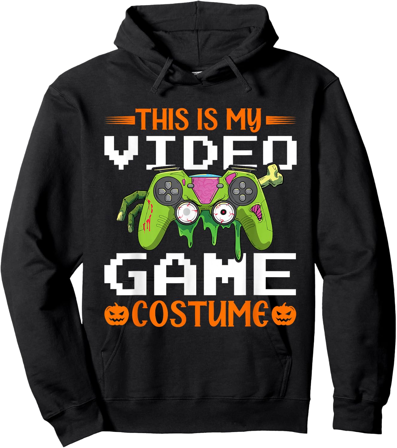 This Is My Video Game Costume, Halloween Gaming Zombie Hoodie - Hoodie | Black