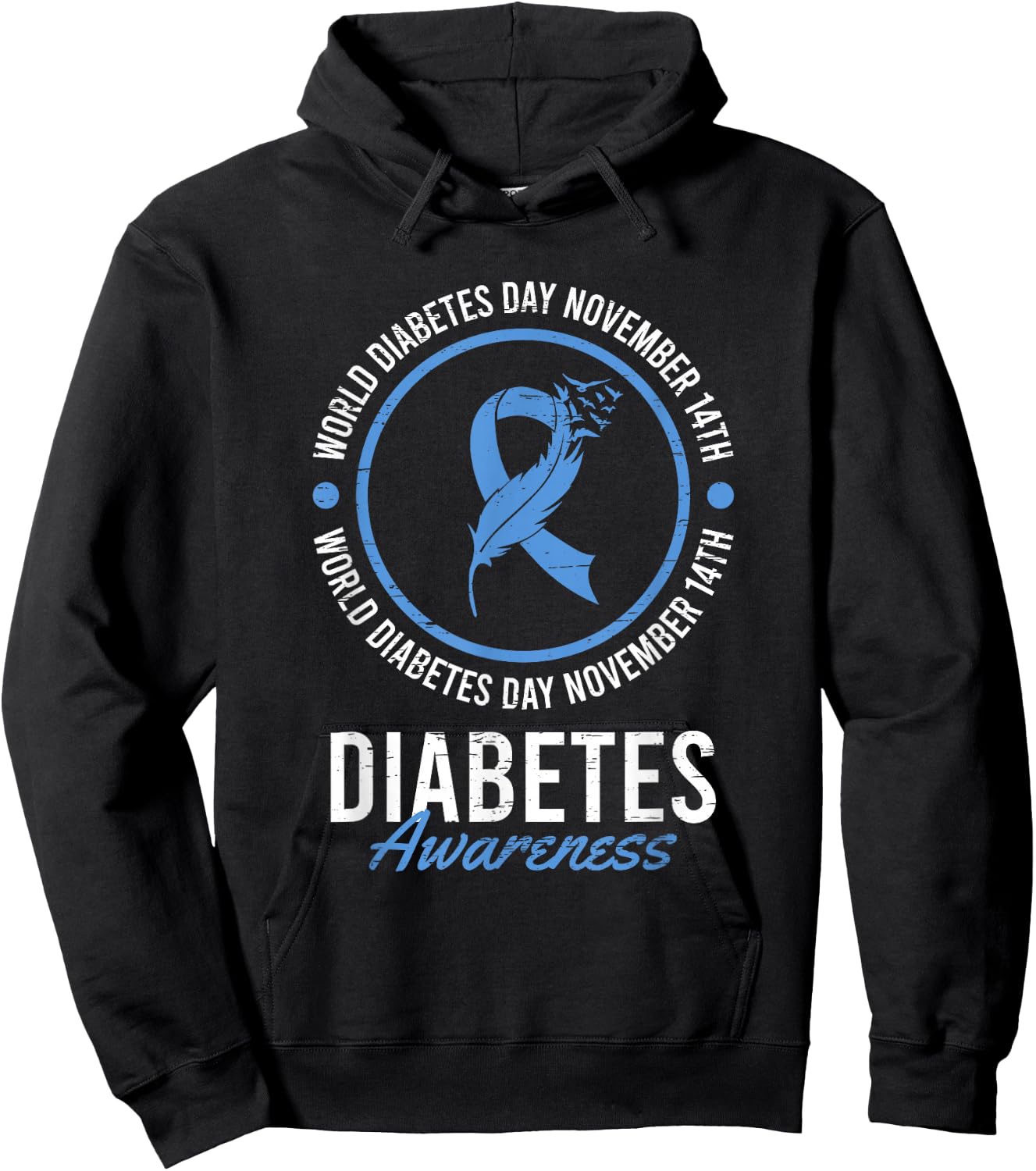 World Diabetes Day November Disease Awareness Insulin Type 1 Hoodie - Hoodie | Black