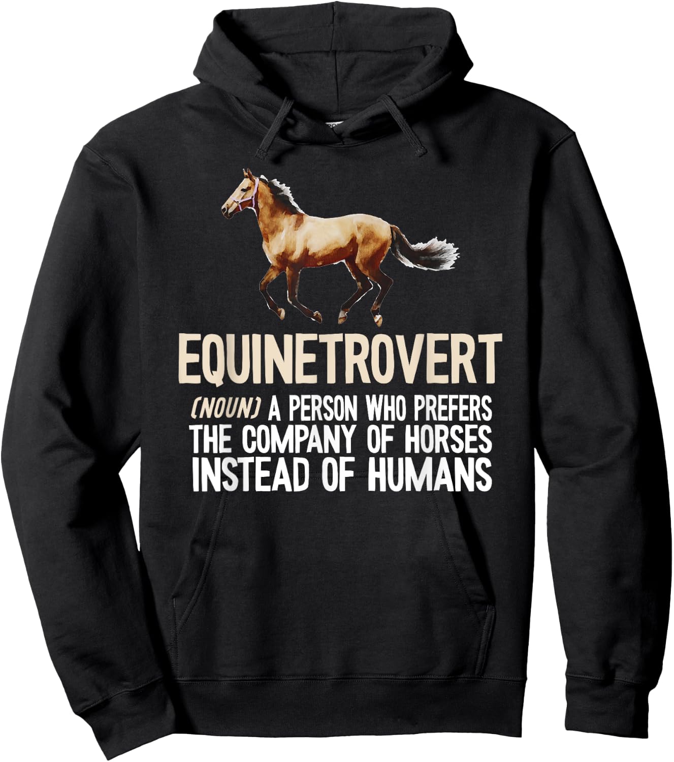 Horse Lover, Equestrian, Horse Rider, Horse Trainer, Horse Hoodie - Hoodie | Black