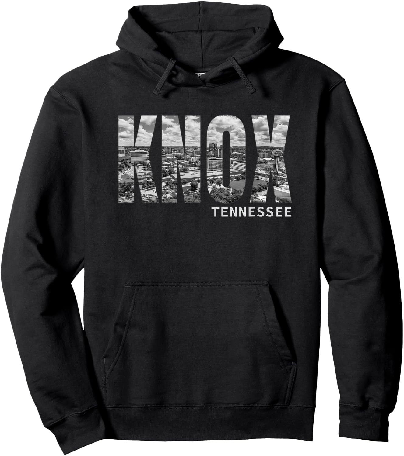 Downtown Knox TN Knoxville Tennessee Skyline Art Souvenir Hoodie - Hoodie | Black