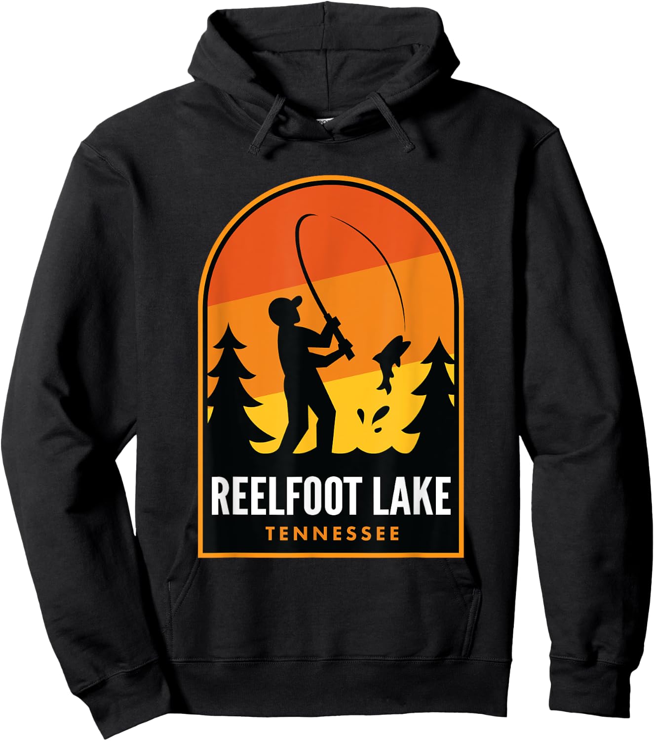 Reelfoot Lake Tennessee Fishing Hoodie - Hoodie | Black