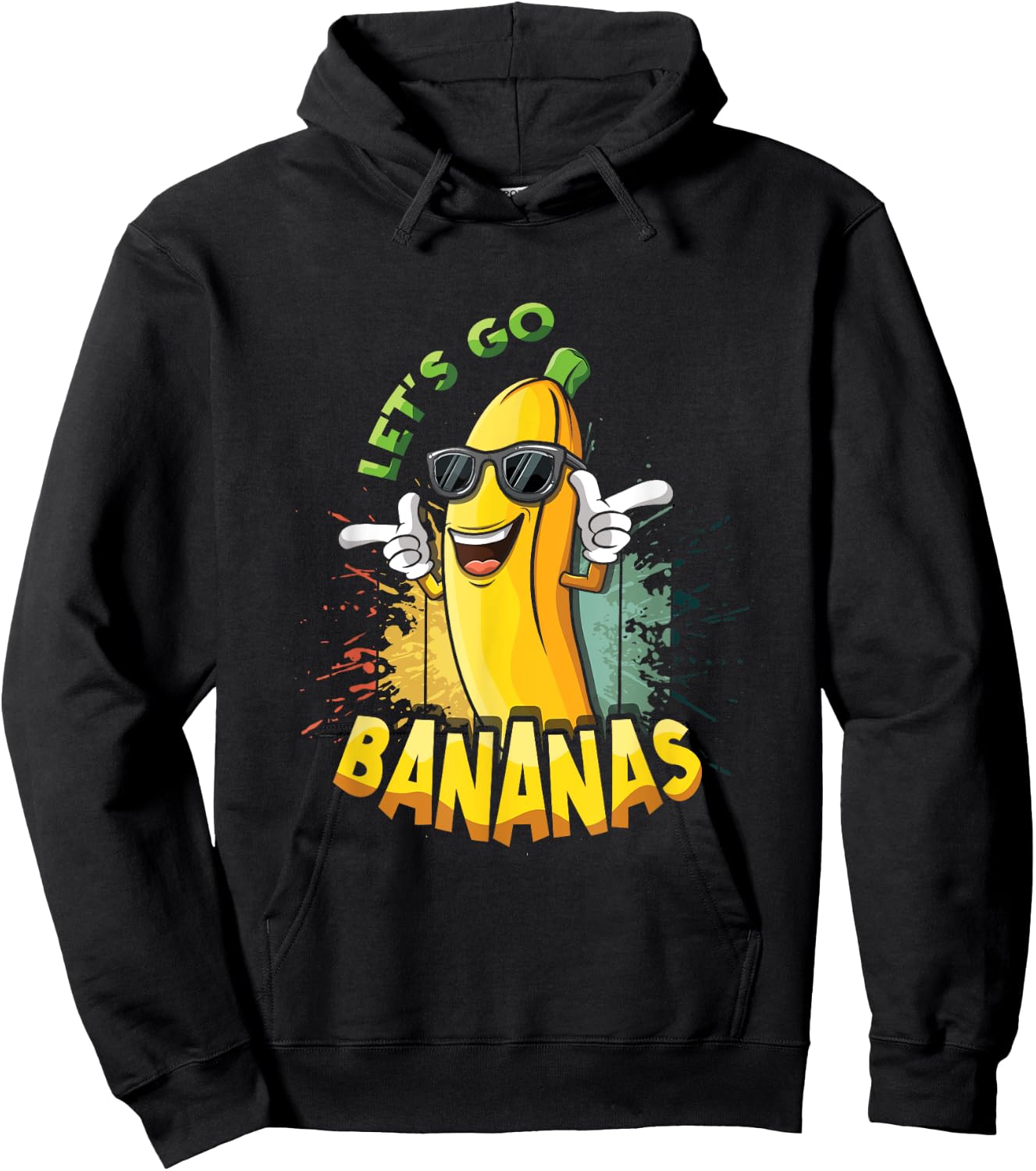 Fun Cool Retro Vintage Funny Banana Meme Let Us Go Banana Hoodie - Hoodie | Black