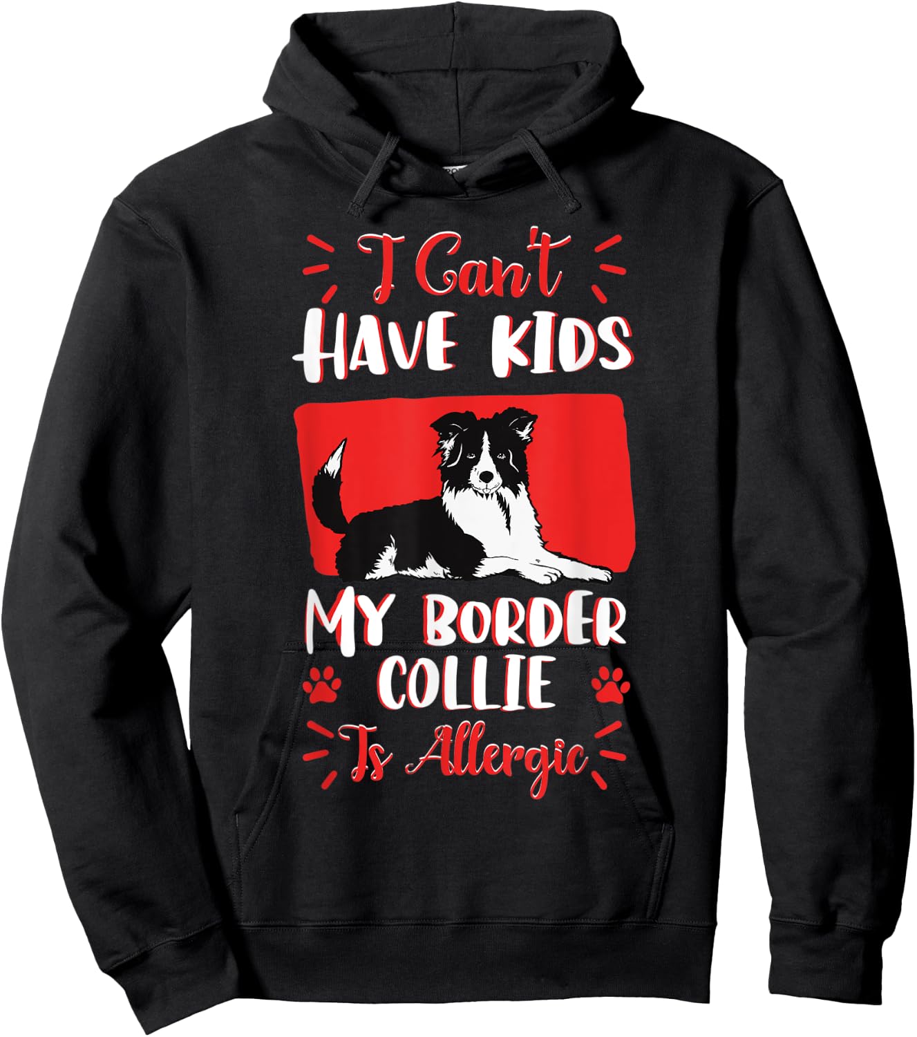 Border Collie Scottish Herding Dog Fur Parent Veterinarian Hoodie - Hoodie | Black