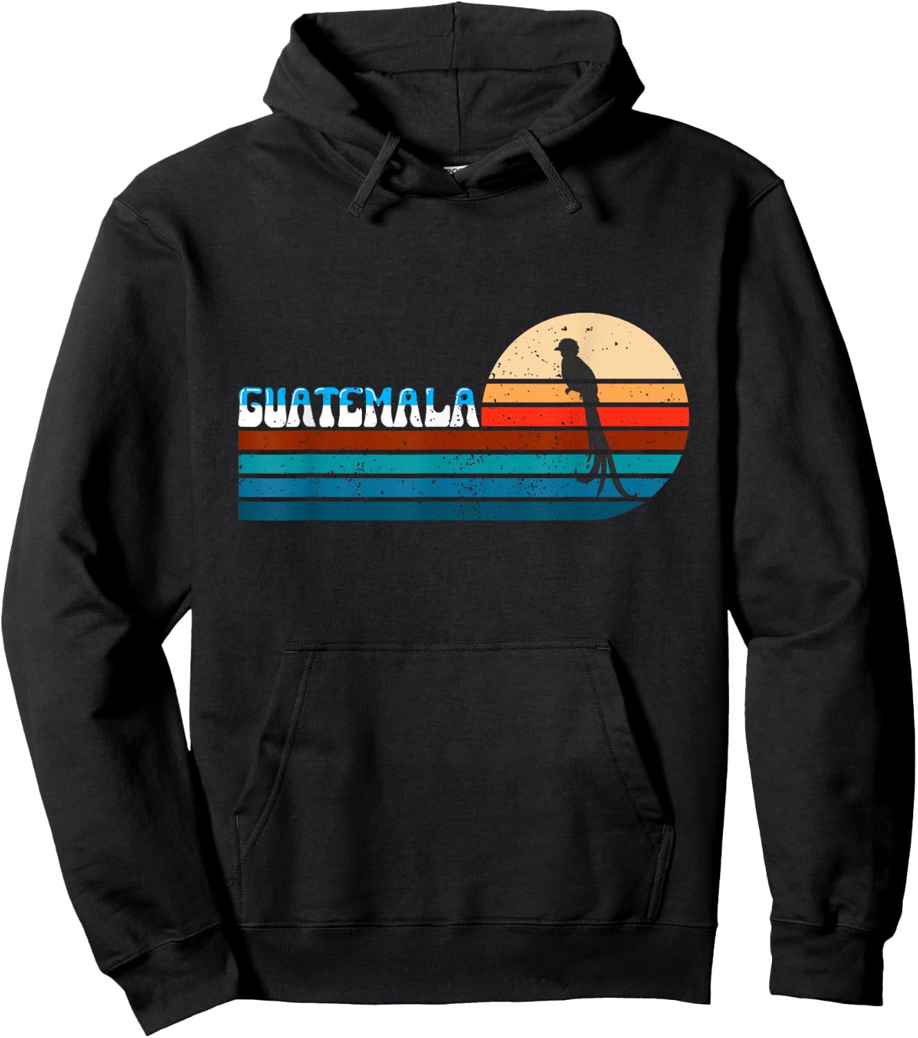 Retro Vintage Guatemala Guatemalan Quetzal Hoodie - Hoodie | Black