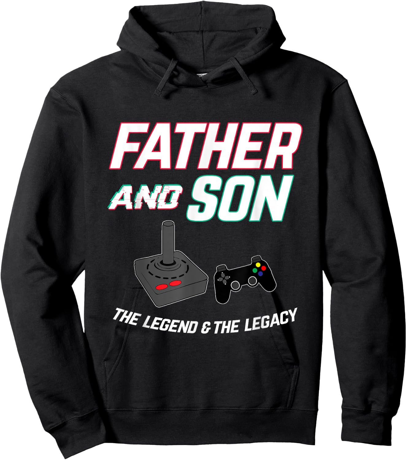 Father nd Son matching outfit Gamer video gaming Fathers day Hoodie - Hoodie | Black