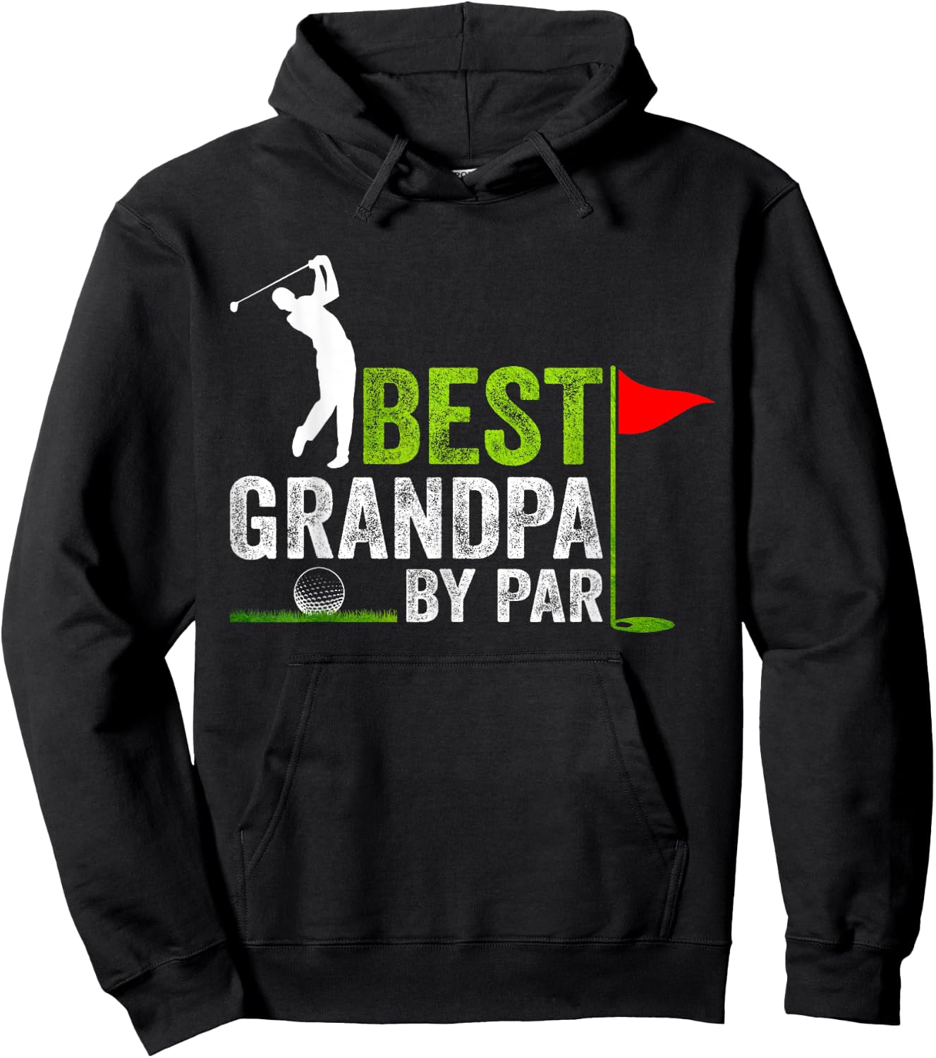 Father's Day Golf Grandad Golfing Best Grandpa By Par Hoodie - Hoodie | Black