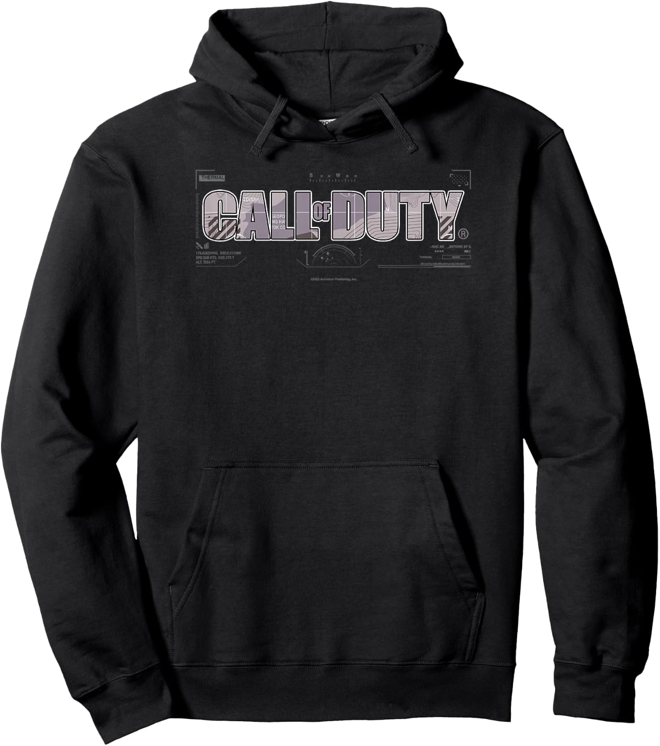 Call Of Duty Classic Game Logo Seen Through Visor Hoodie - Hoodie | Black