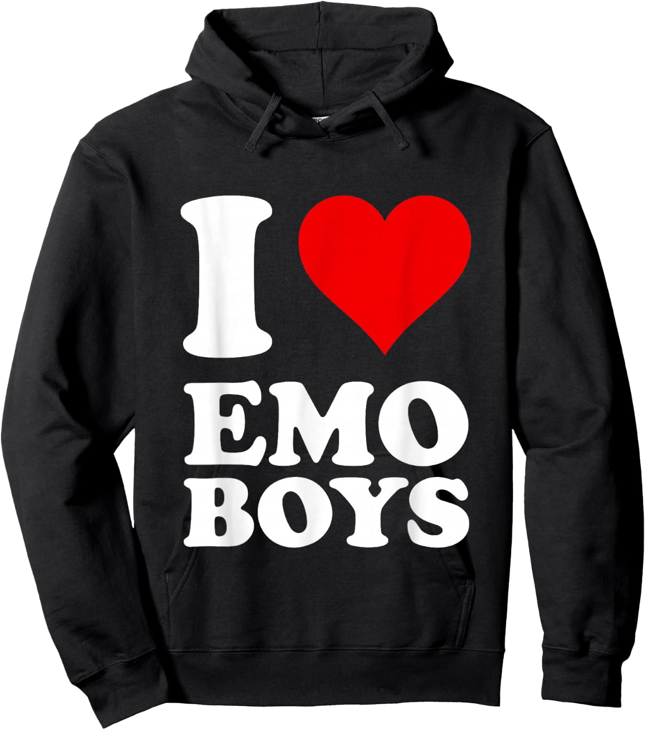 I Love Emo Boys Hoodie - Hoodie | Black