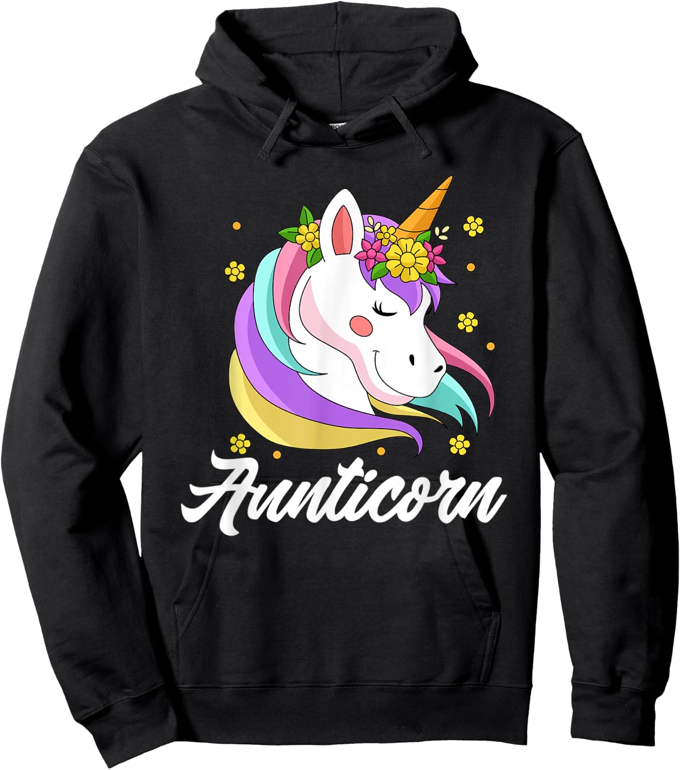 Unicorn rainbow - Aunticorn Aunt Hoodie - Hoodie | Black