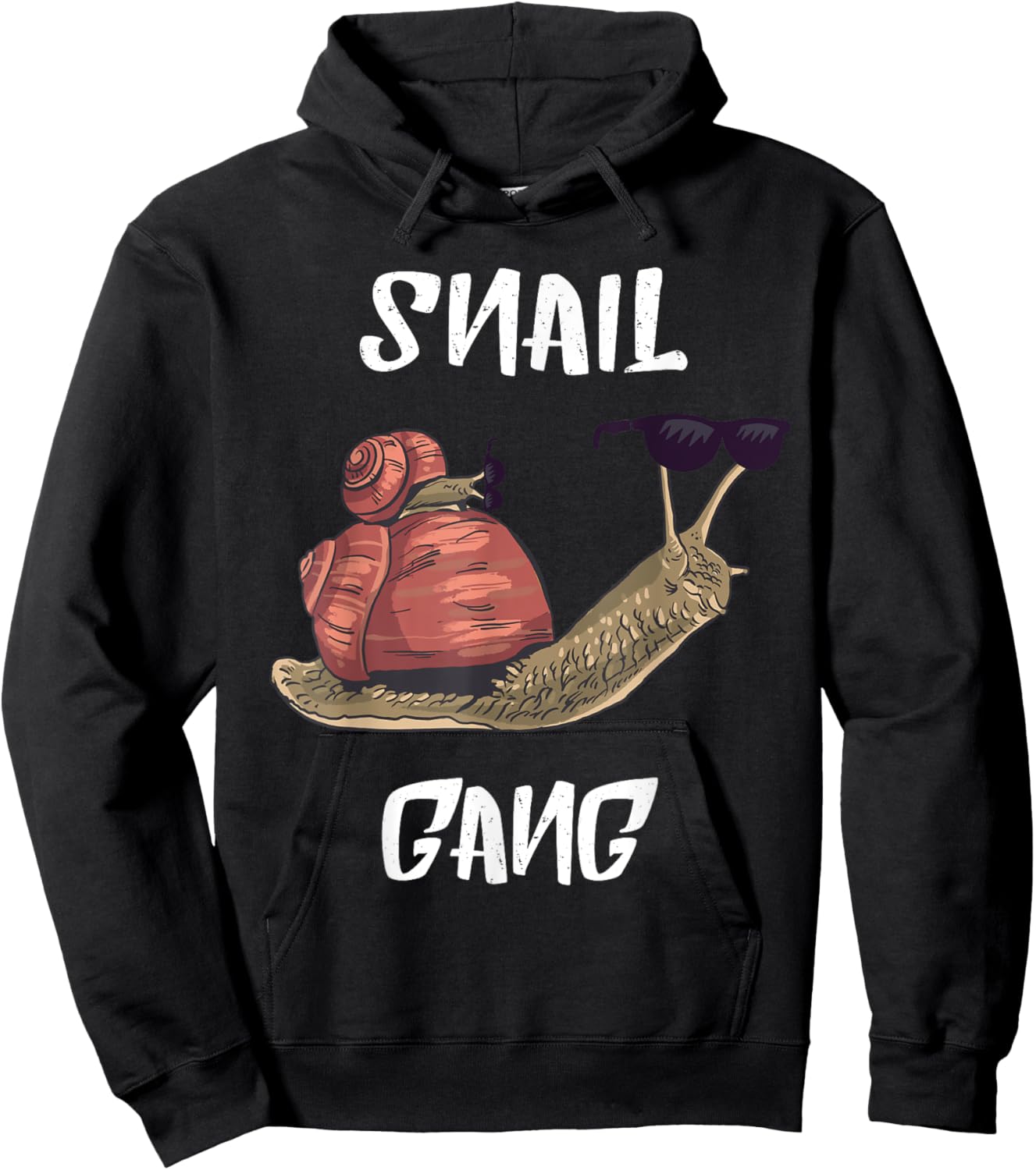 Snail Gang Sunglass Mollusk Snail Shell Snails Lover Snail Hoodie - Hoodie | Black
