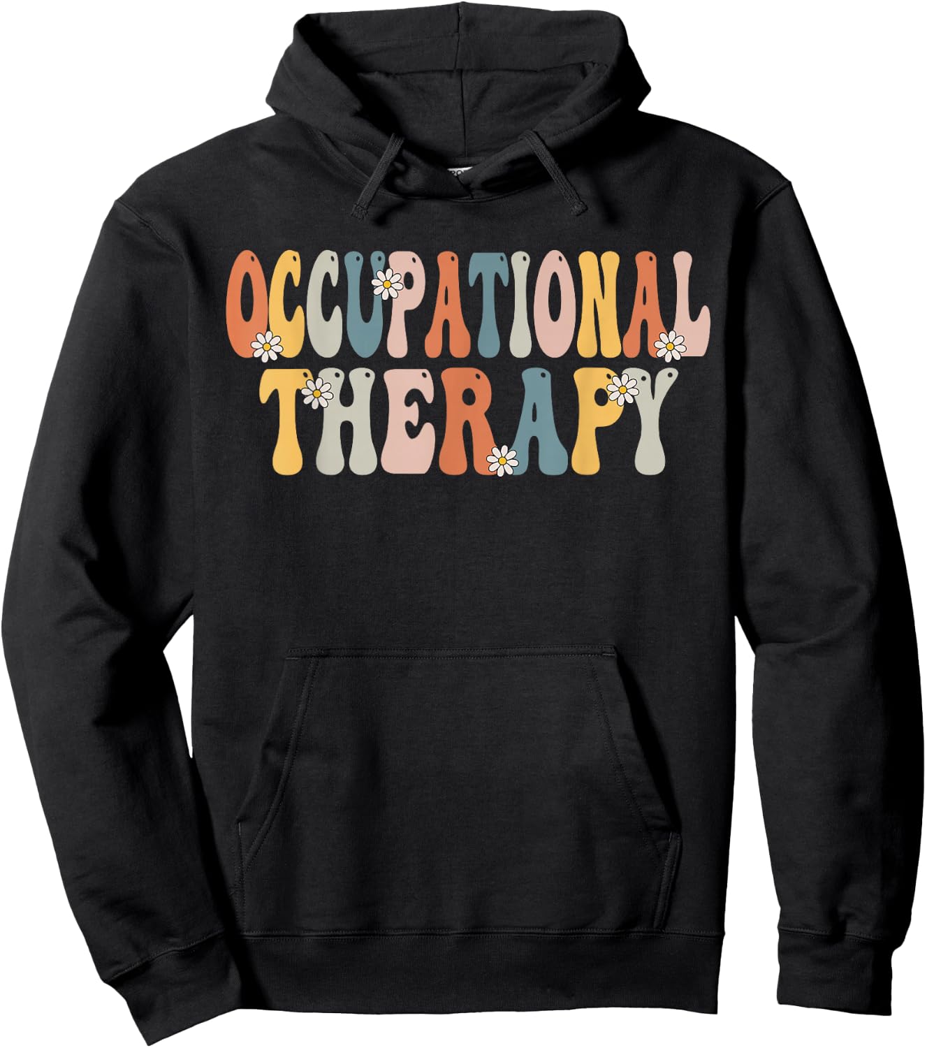 Occupational Therapy -OT Therapist OT Month Groovy Retro Small Hoodie - Hoodie | Black