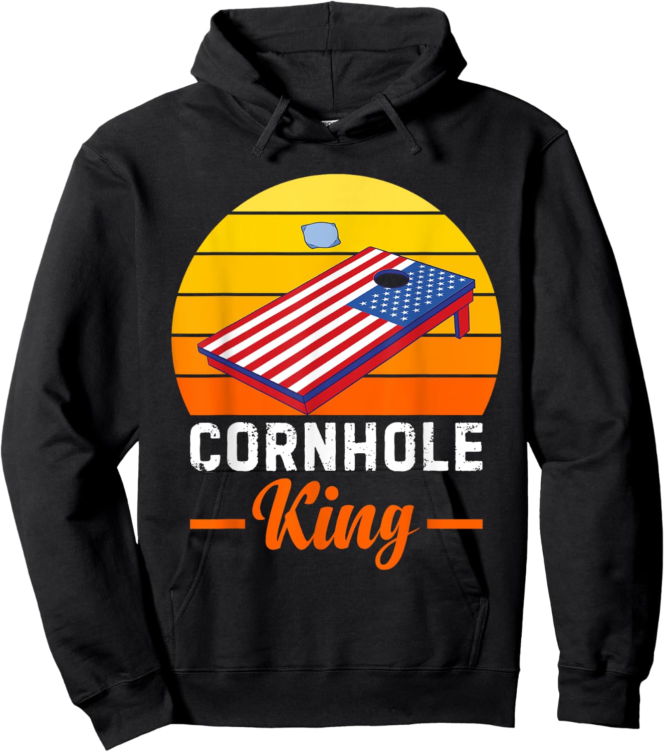 Funny Cornhole King Bean Bags Hoodie - Hoodie | Black