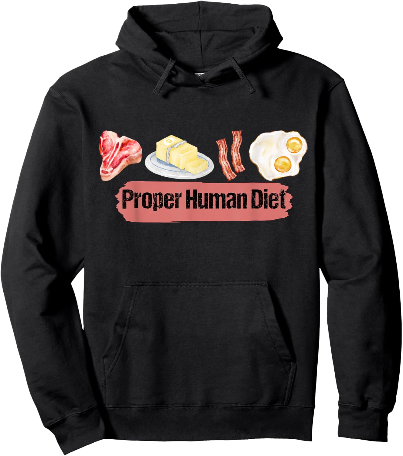 Beef Butter Bacon Eggs Proper Human Diet. lover meat. BBBE Hoodie - Hoodie | Black