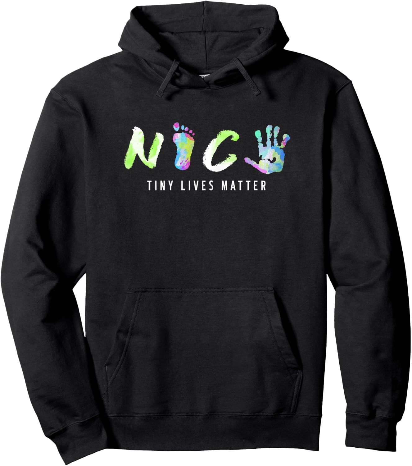 NICU Tiny Lives Matter Tiny Lives Matter Neonatal Nurse Hoodie - Hoodie | Black