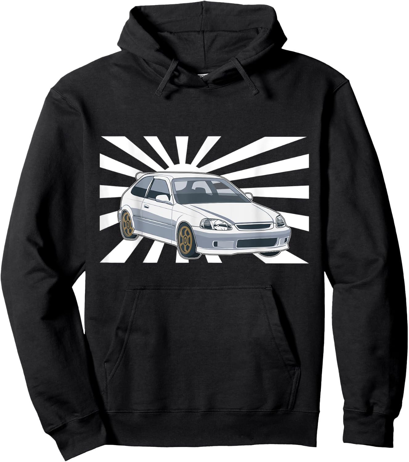 JDM Japan Motorsport tuning car 90s Hoodie - Hoodie | Black
