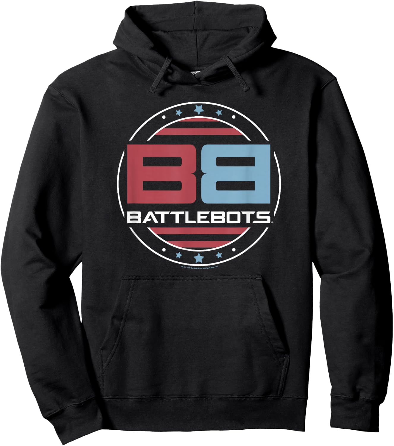 BattleBots Patriotic American Flag Circle Logo Small Hoodie - Hoodie | Black
