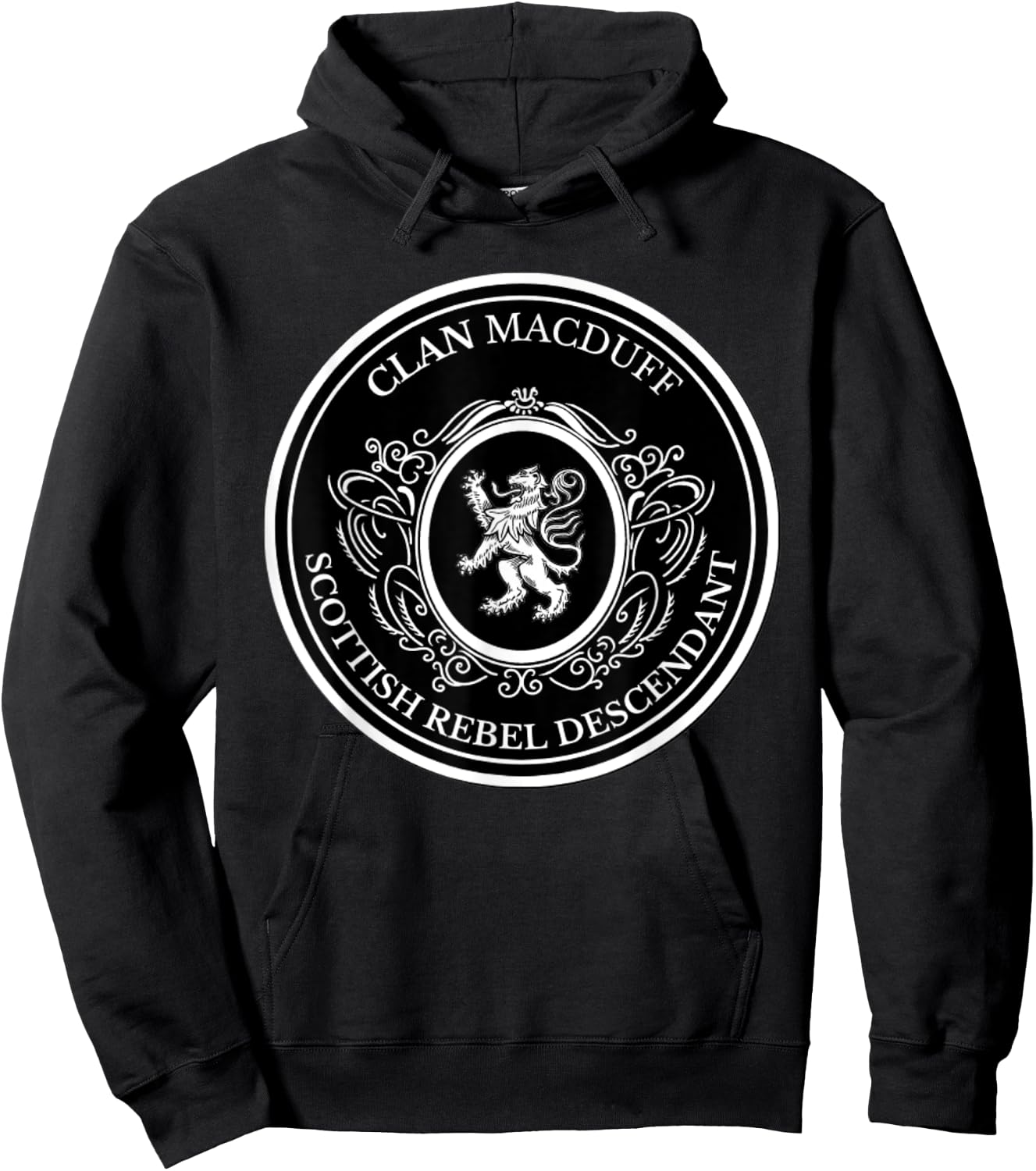 MacDuff Scottish. Clan Scottish Lion Descent Hoodie - Hoodie | Black