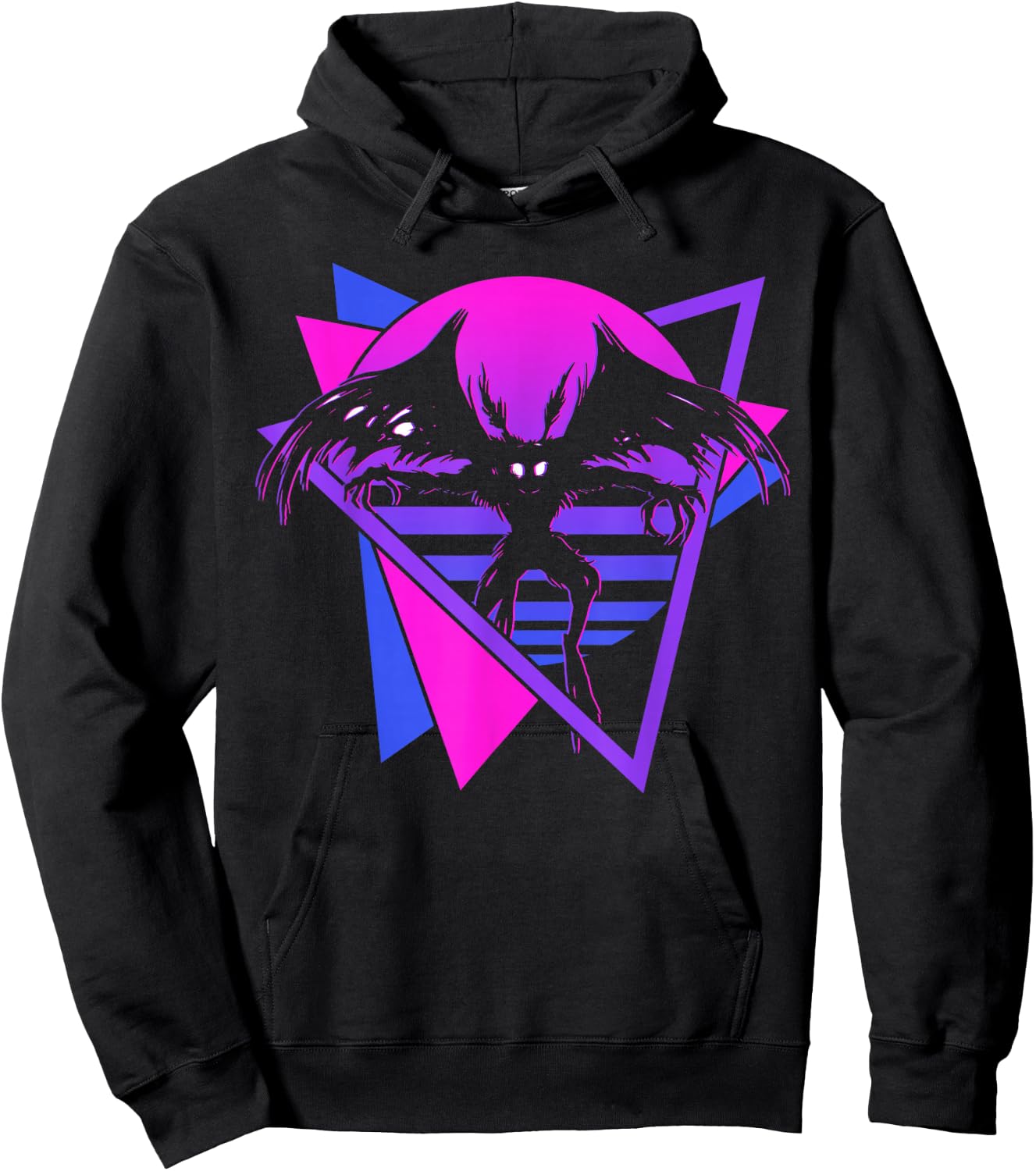 Mothman Cryptid Cryptozoology Retro Hoodie - Hoodie | Black