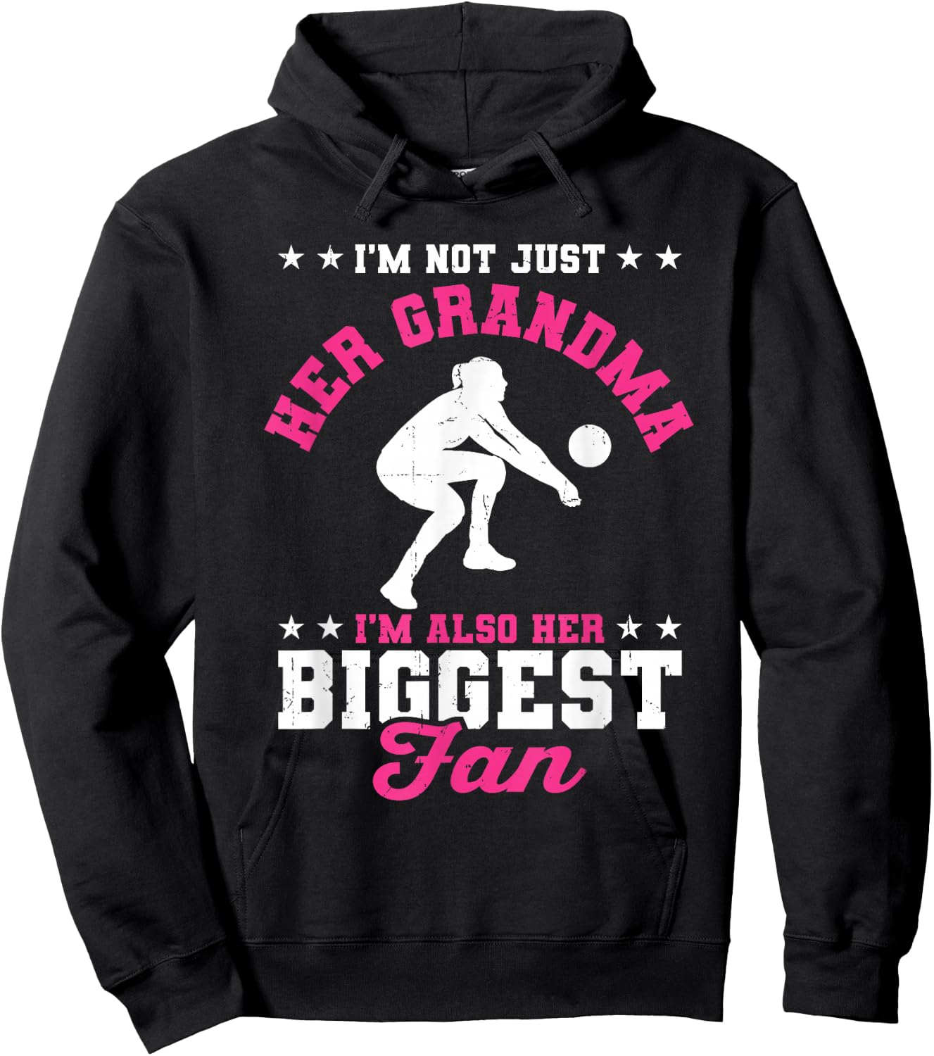I'm Her Grandma I'm Her Biggest Fan Libero Volleyball Women Hoodie - Hoodie | Black