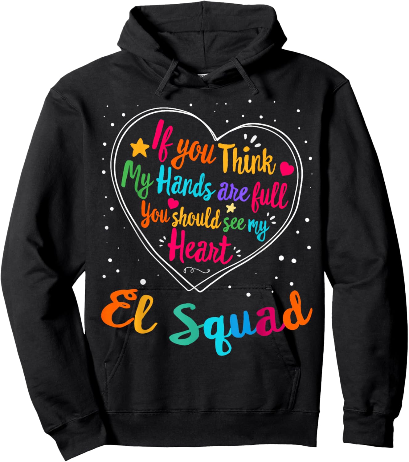 EL Squad Appreciation Week Back to School Heart Hoodie - Hoodie | Black