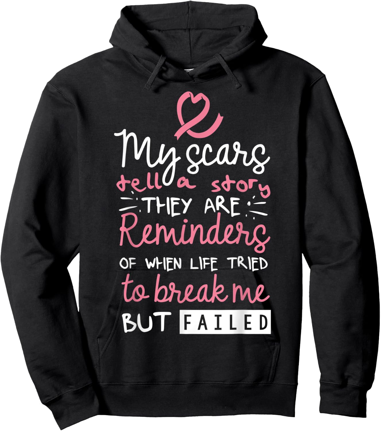 My Scars Tell A Story - Breast Cancer Awareness Hoodie - Hoodie | Black