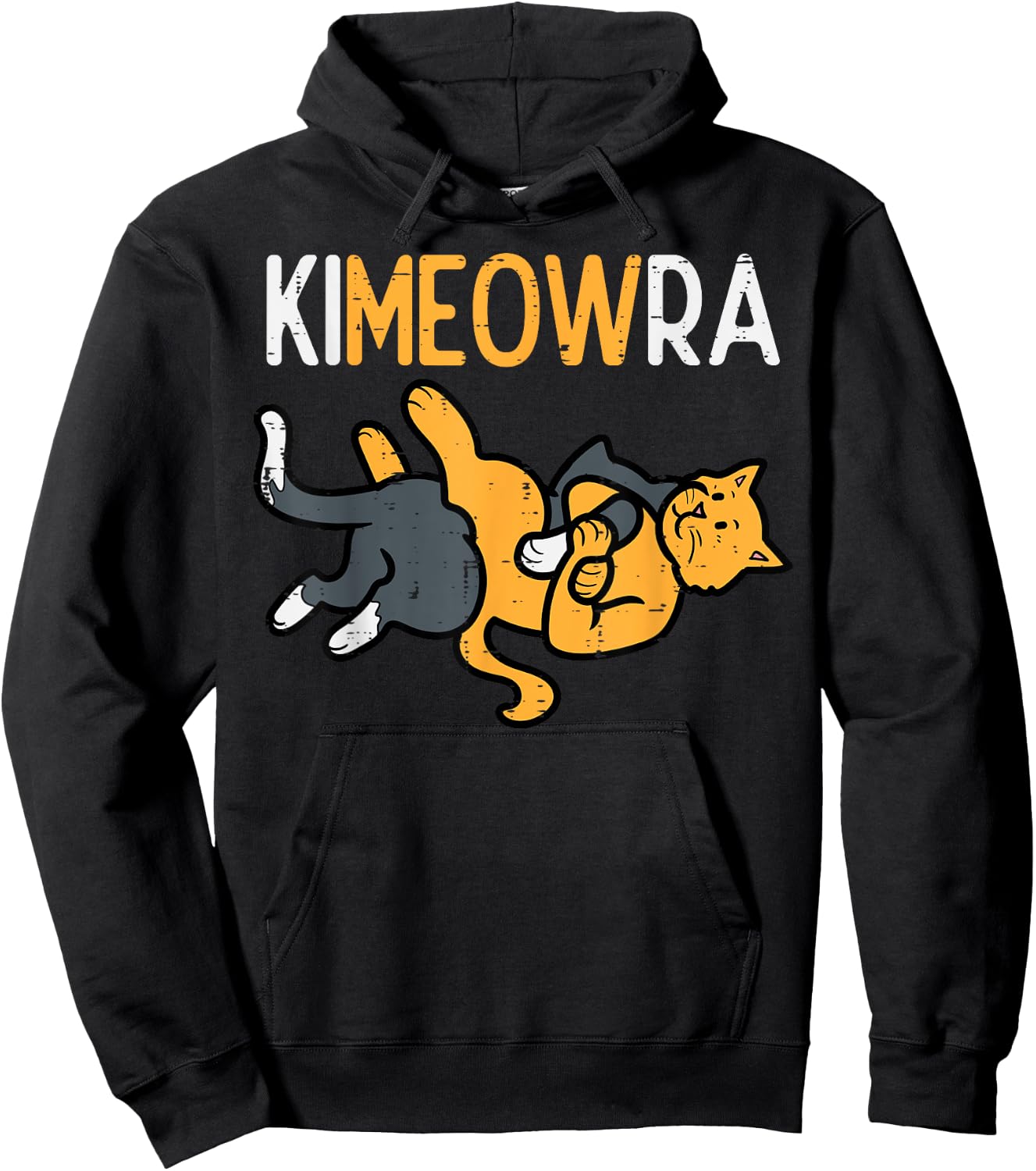 Kimeowra Cats Funny Martial Arts Bjj Mma Men Women Kids Boys Hoodie - Hoodie | Black