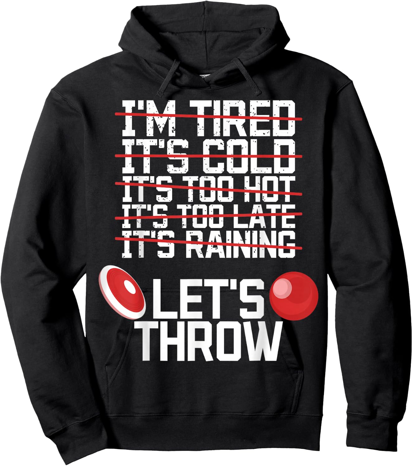 Let's Throw Shot Put Discus Throw Track And Field Athlete Hoodie - Hoodie | Black