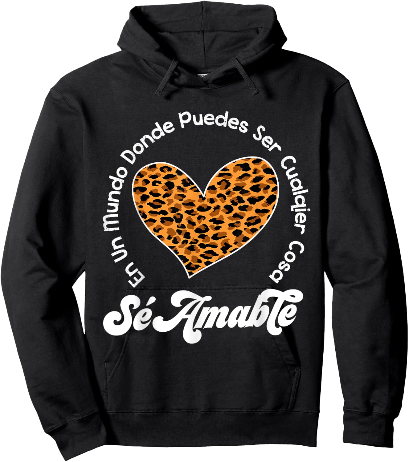 Matching Unity Day Orange Sé Amable Spanish Bilingual Kind Hoodie - Hoodie | Black