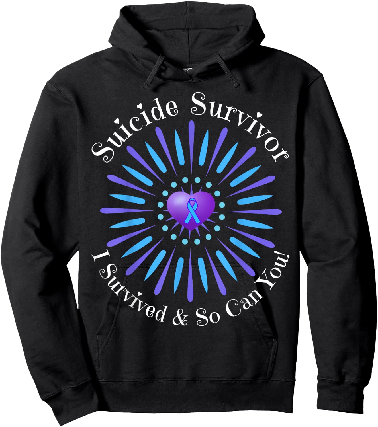 Suicide Survivor I Survived So Can You Matter Men Women Help Hoodie - Hoodie | Black