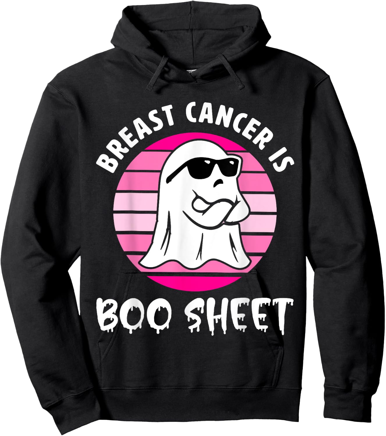 Breast Cancer Is Boo Sheet Halloween Breast Cancer Awareness Hoodie - Hoodie | Black