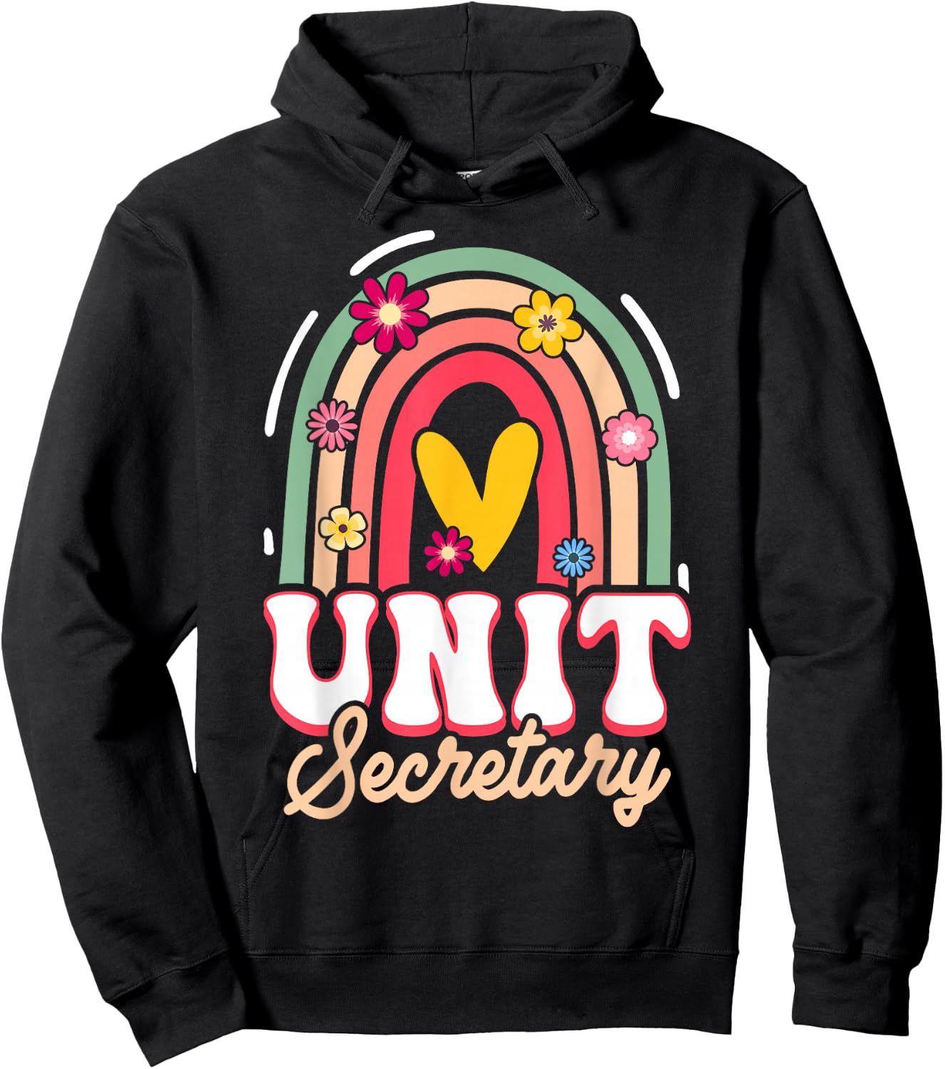 Unit Secretary Rainbow Appreciation Hoodie - Hoodie | Black