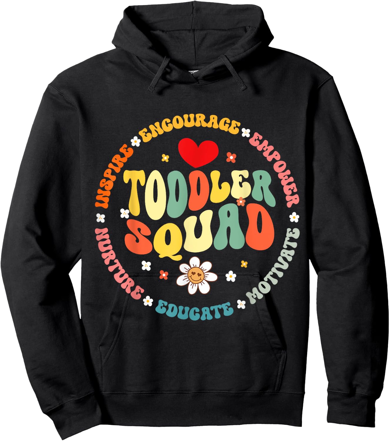 Toddler Squad Pre-K Teacher Pre School Back to School Hoodie - Hoodie | Black