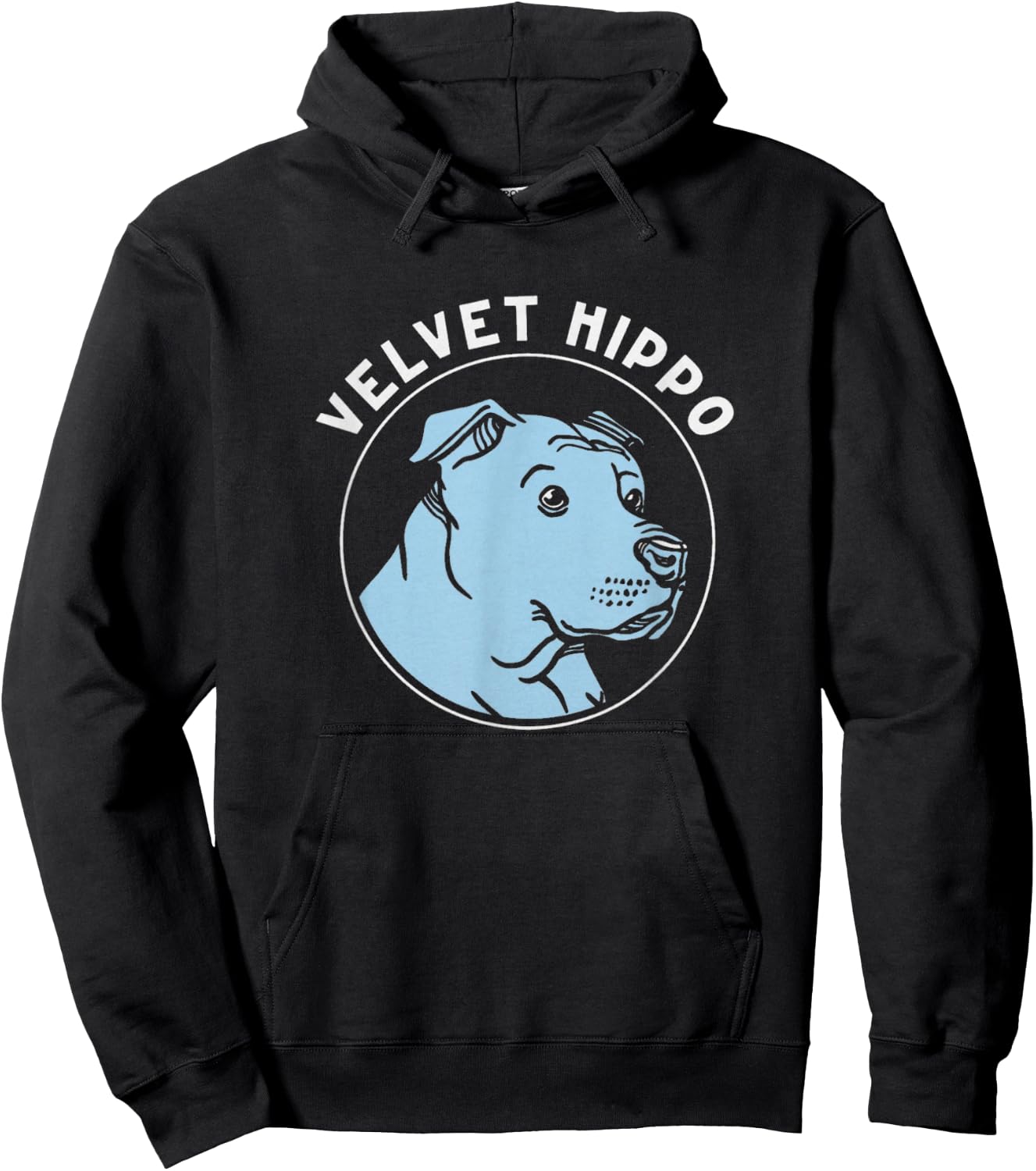 Velvet Hippo Pitbull Dog Lovers Gift Hoodie - Hoodie | Black