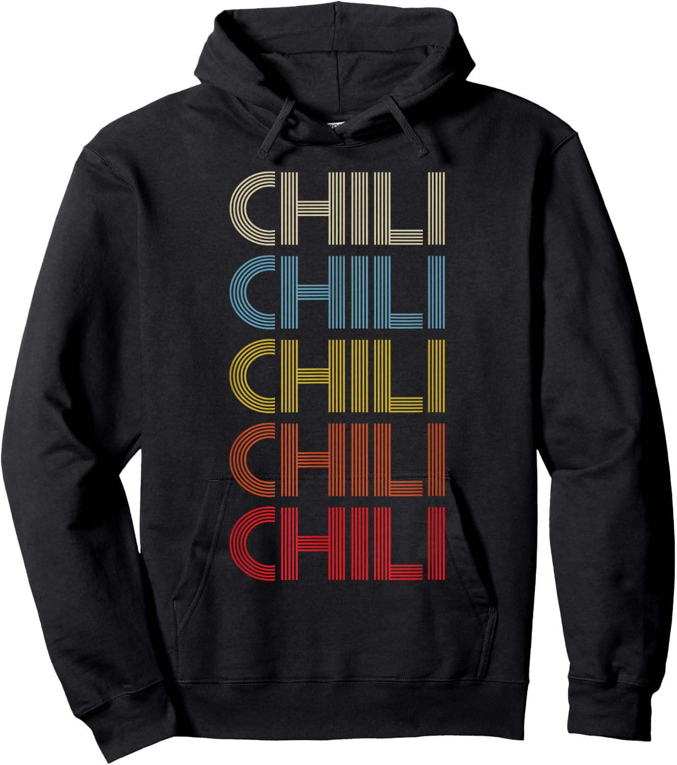 Pepper Retro Spicy Vintage Chili Hoodie - Hoodie | Black