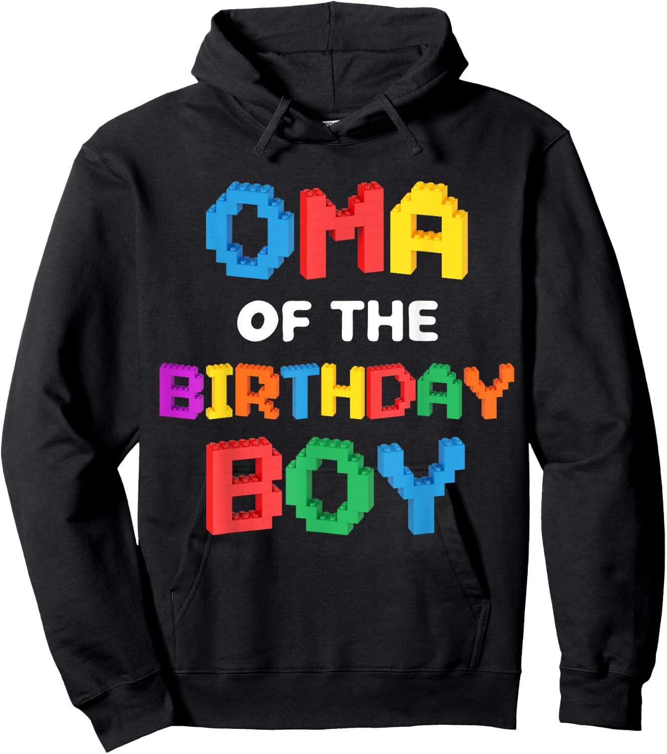 Oma of the Birthday Boy Master Builder Bricks Blocks Hoodie - Hoodie | Black