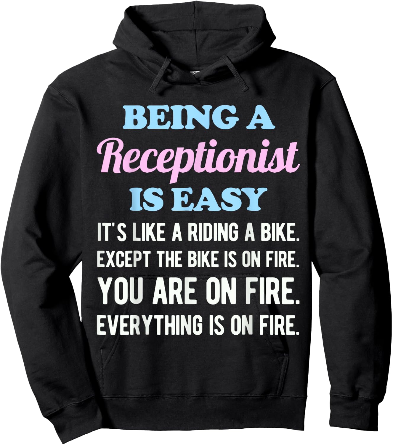 Funny Receptionist Doctor Office Vet School Desk Hoodie - Hoodie | Black