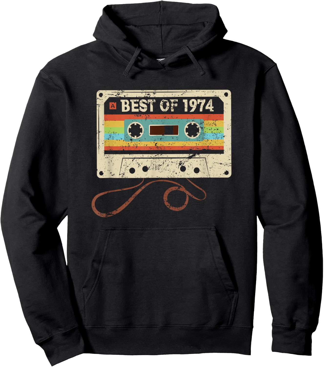 Best of 1974 Vintage 51 Years Old Men Women 51st Birthday Hoodie - Hoodie | Black