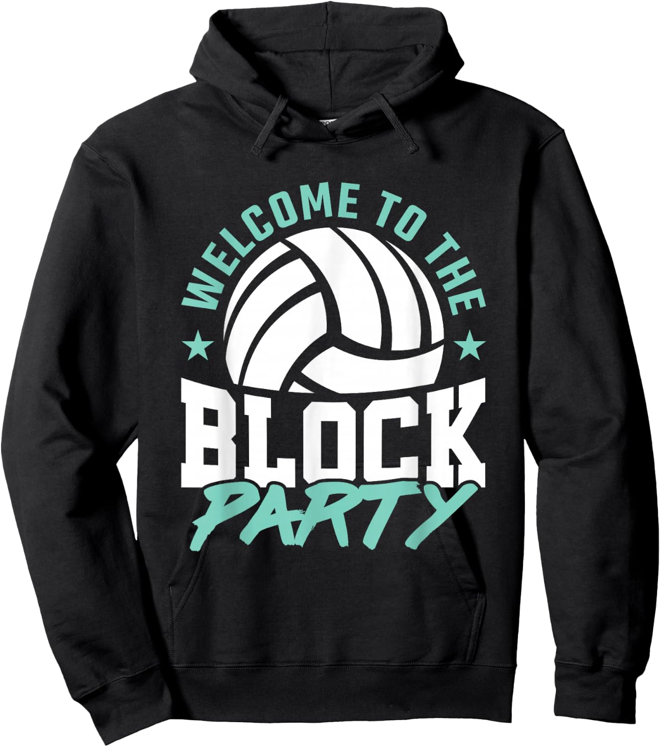 Welcome to the Block Party Volleyball Player Boys Girls Hoodie - Hoodie | Black