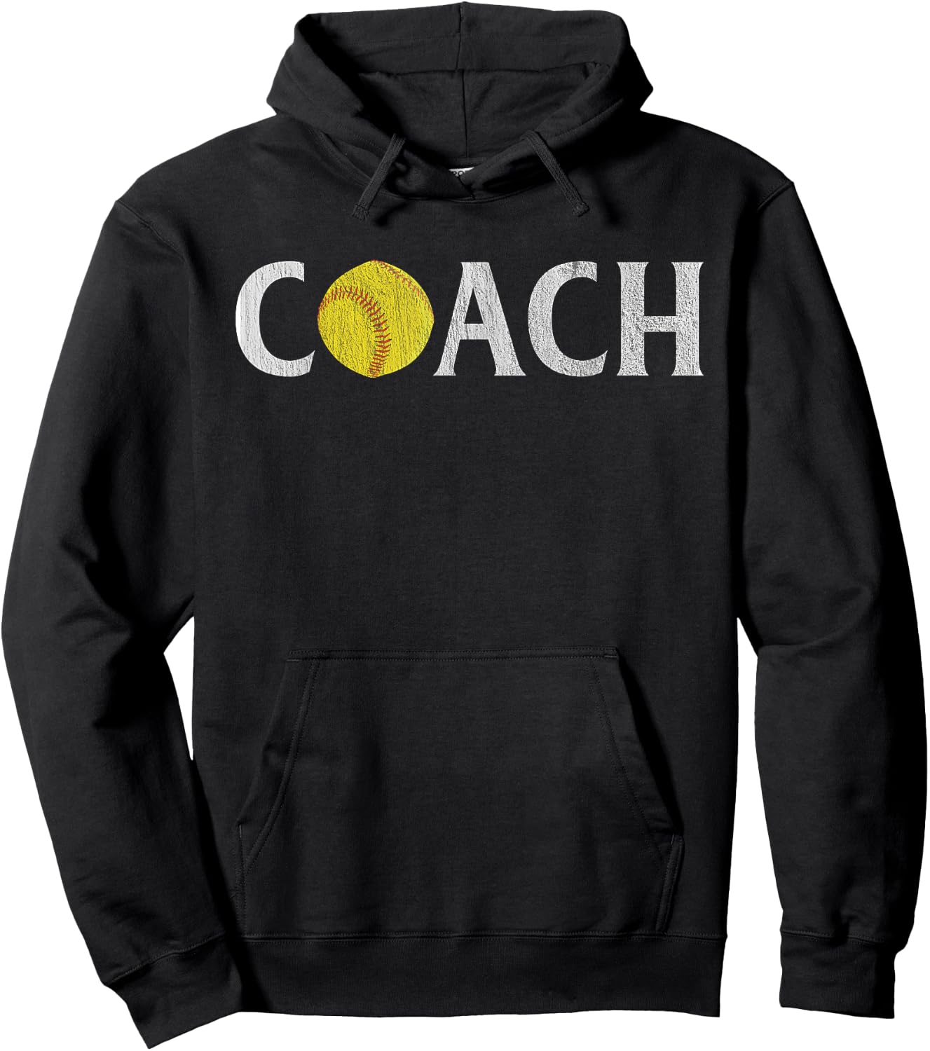 Softball Coach Hoodie - Hoodie | Black