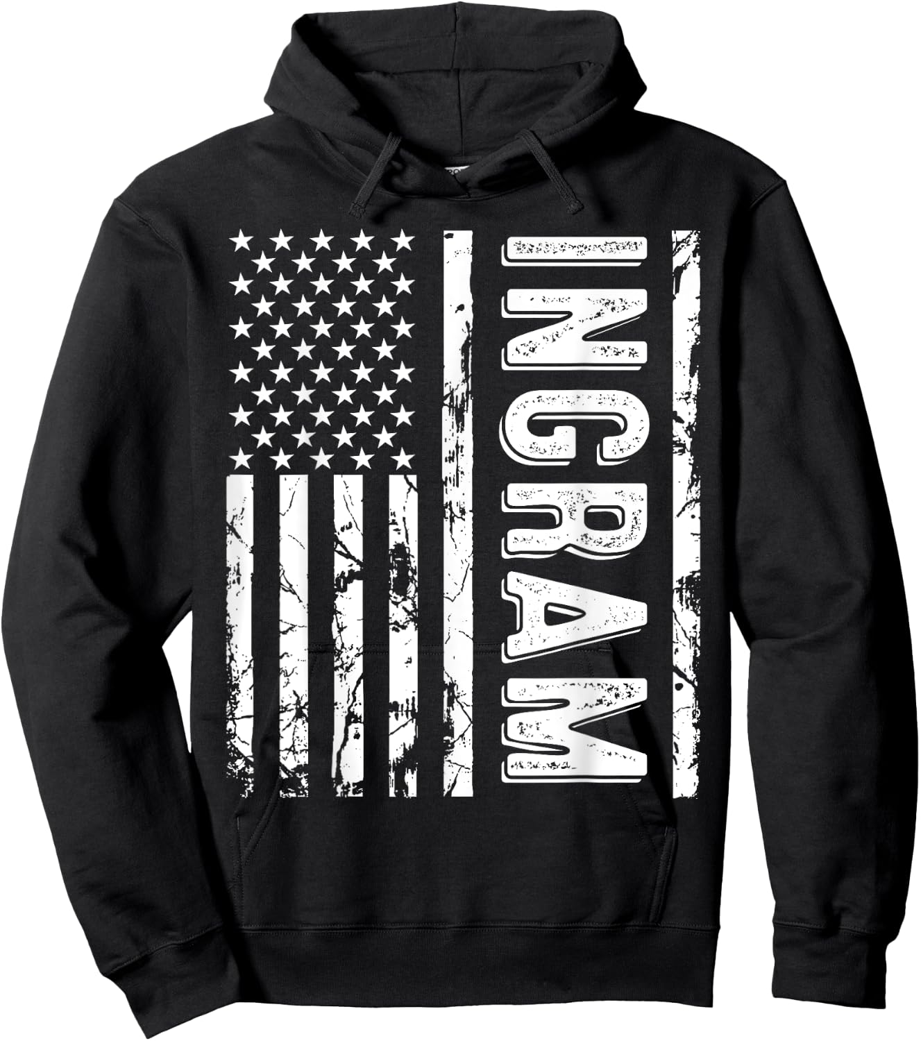 Ingram Last Name Funny Surname Team Ingram Family Reunion Hoodie - Hoodie | Black