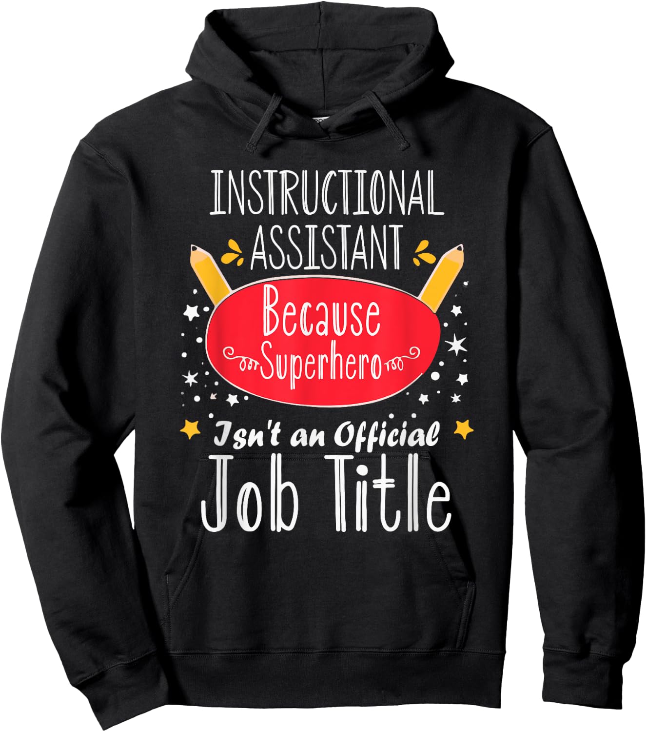 Instructional Assistant Teacher Aide Instructional Coach Hoodie - Hoodie | Black
