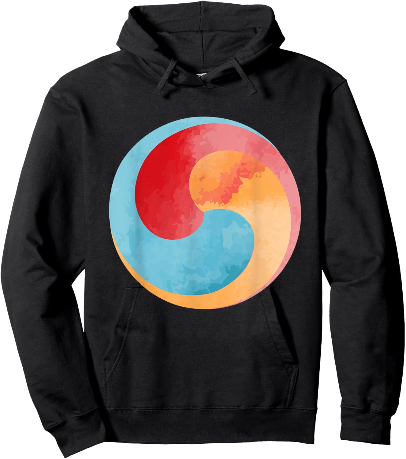 Zen Gankyil Symbol Wheel of Joy Bon Tibeten Buddhist Hoodie - Hoodie | Black
