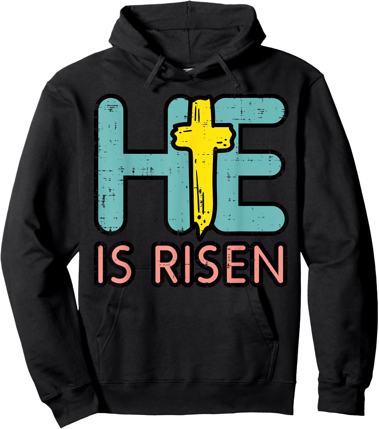 Easter HE is Risen Jesus Resurrection Christian Youth Kids Small Hoodie - Hoodie | Black