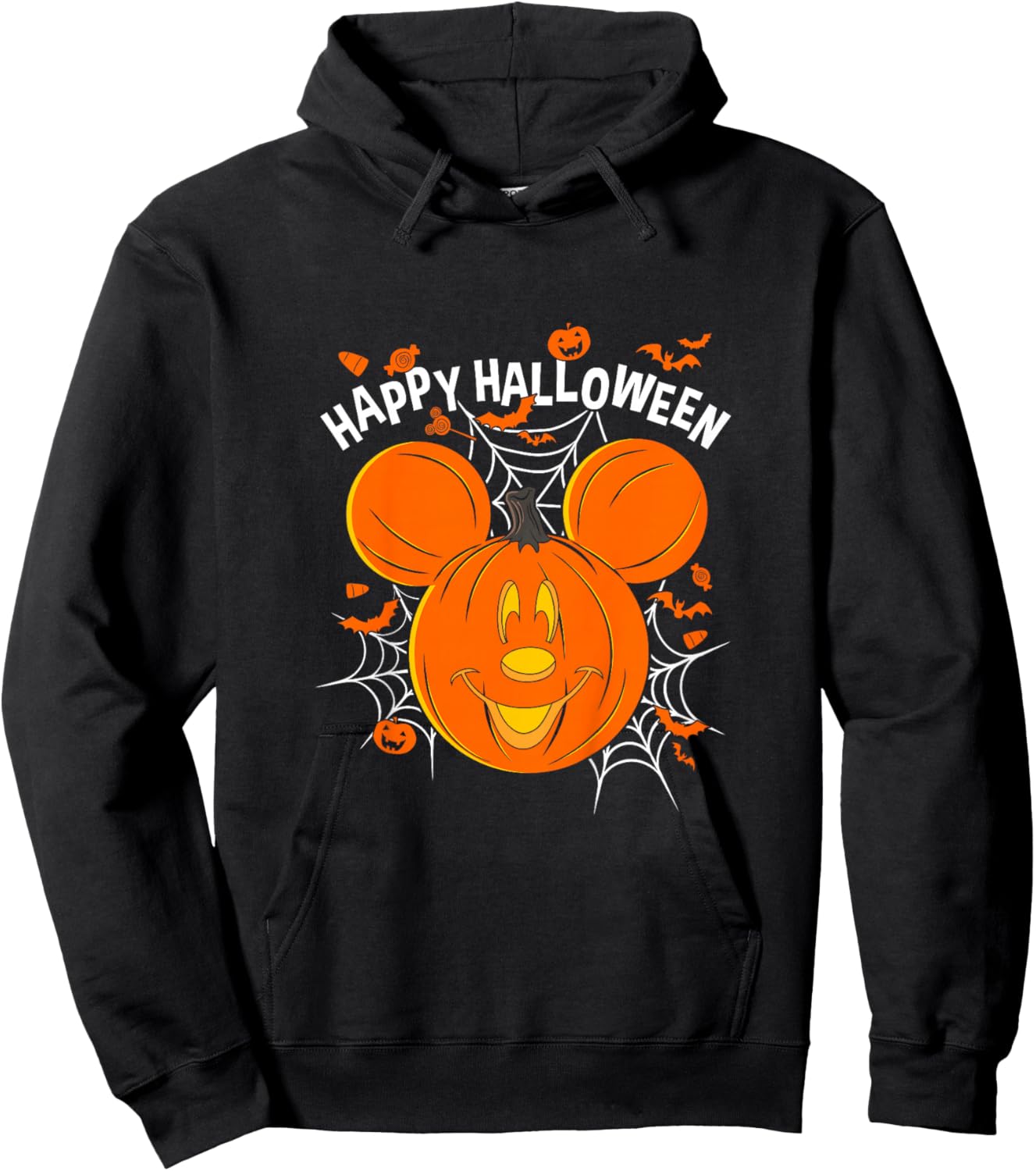 Kids Disney Mickey and Friends Halloween Mickey Pumpkin Youth Hoodie - Hoodie | Black
