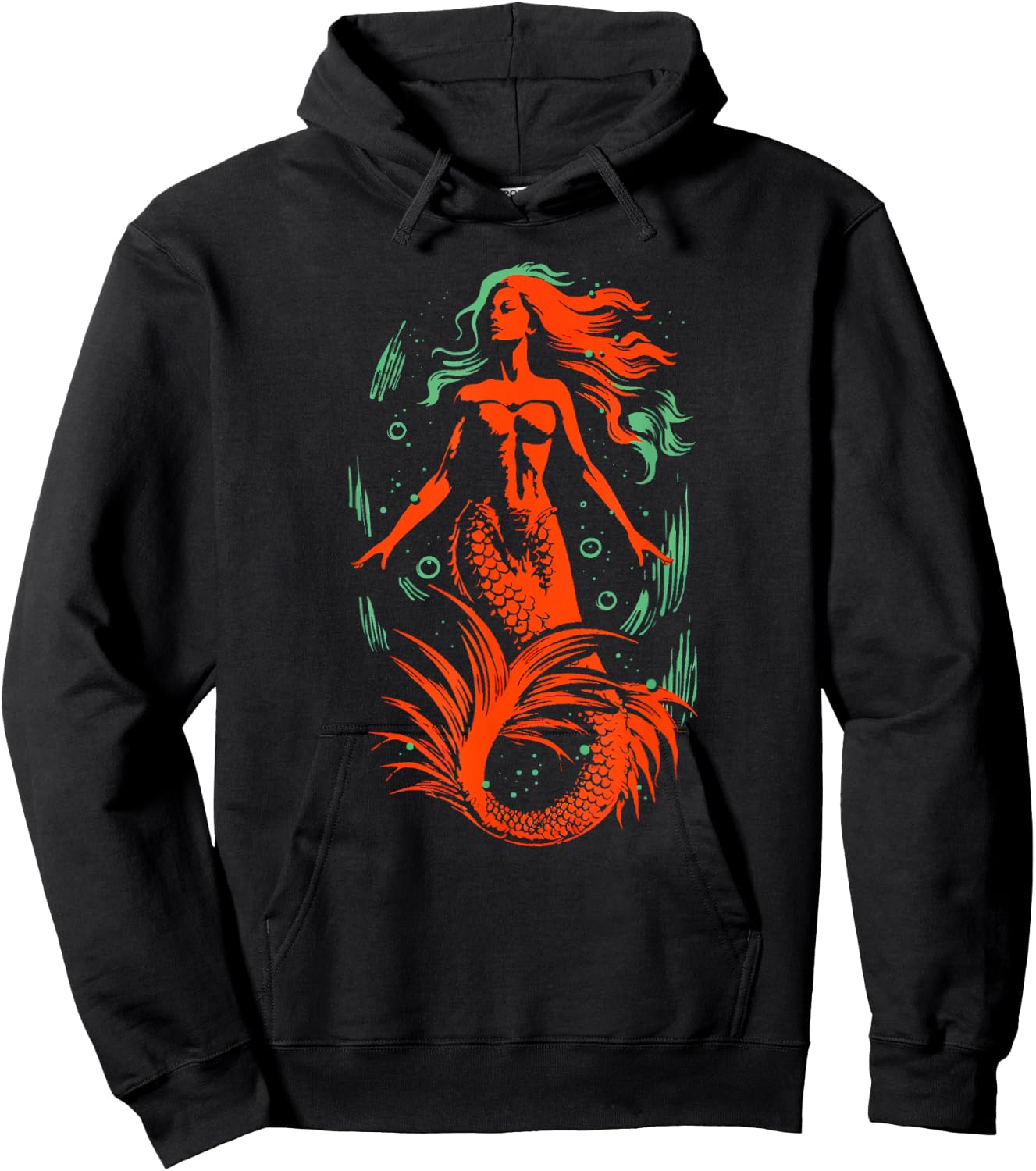 Mermaid Ocean Siren Hoodie - Hoodie | Black