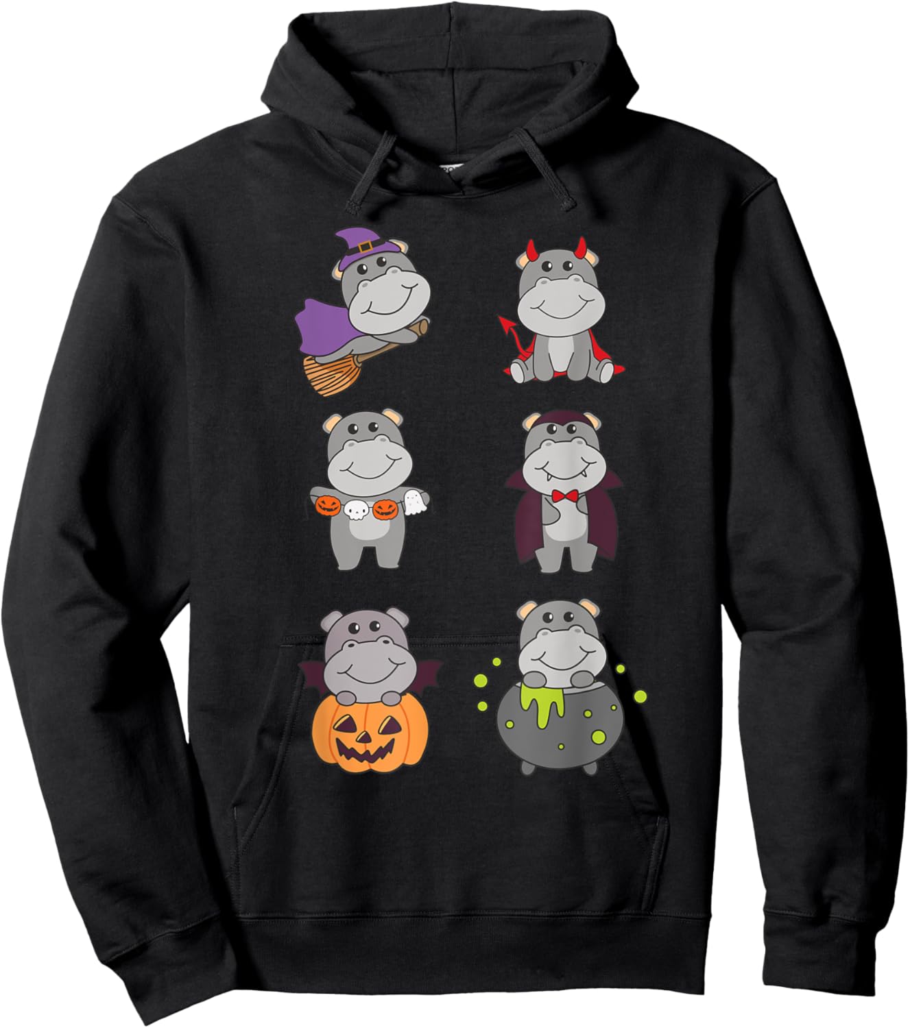 Hippo Halloween Costume Hippo Halloween Hoodie - Hoodie | Black