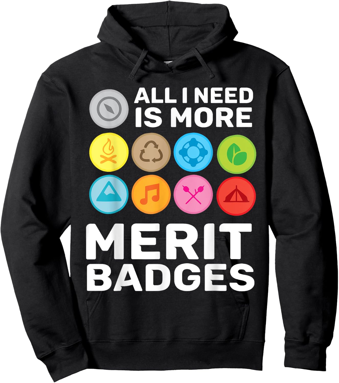 All i need is more merit badges - Scouting Hoodie - Hoodie | Black