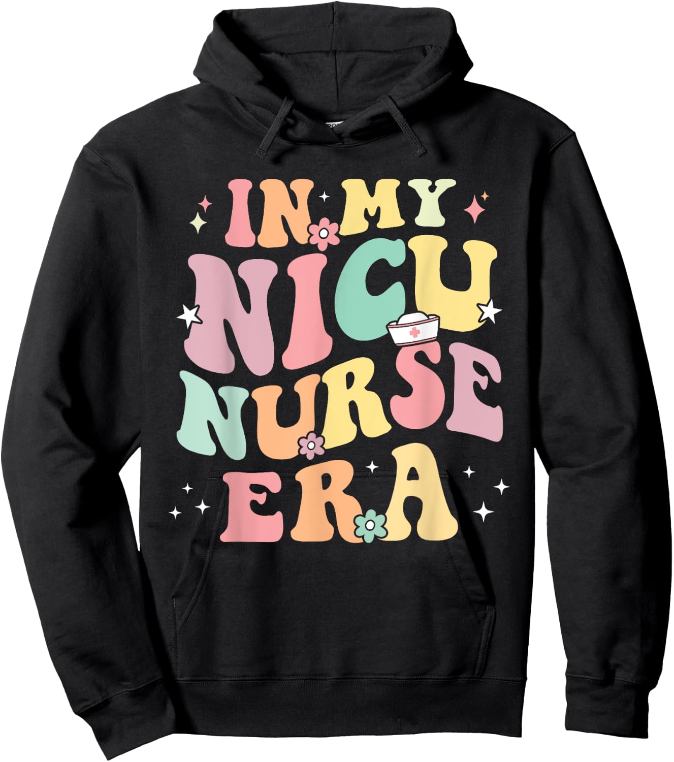 In My NICU Nurse Era Retro Nurse Appreciation Neonatal Nurse Hoodie - Hoodie | Black