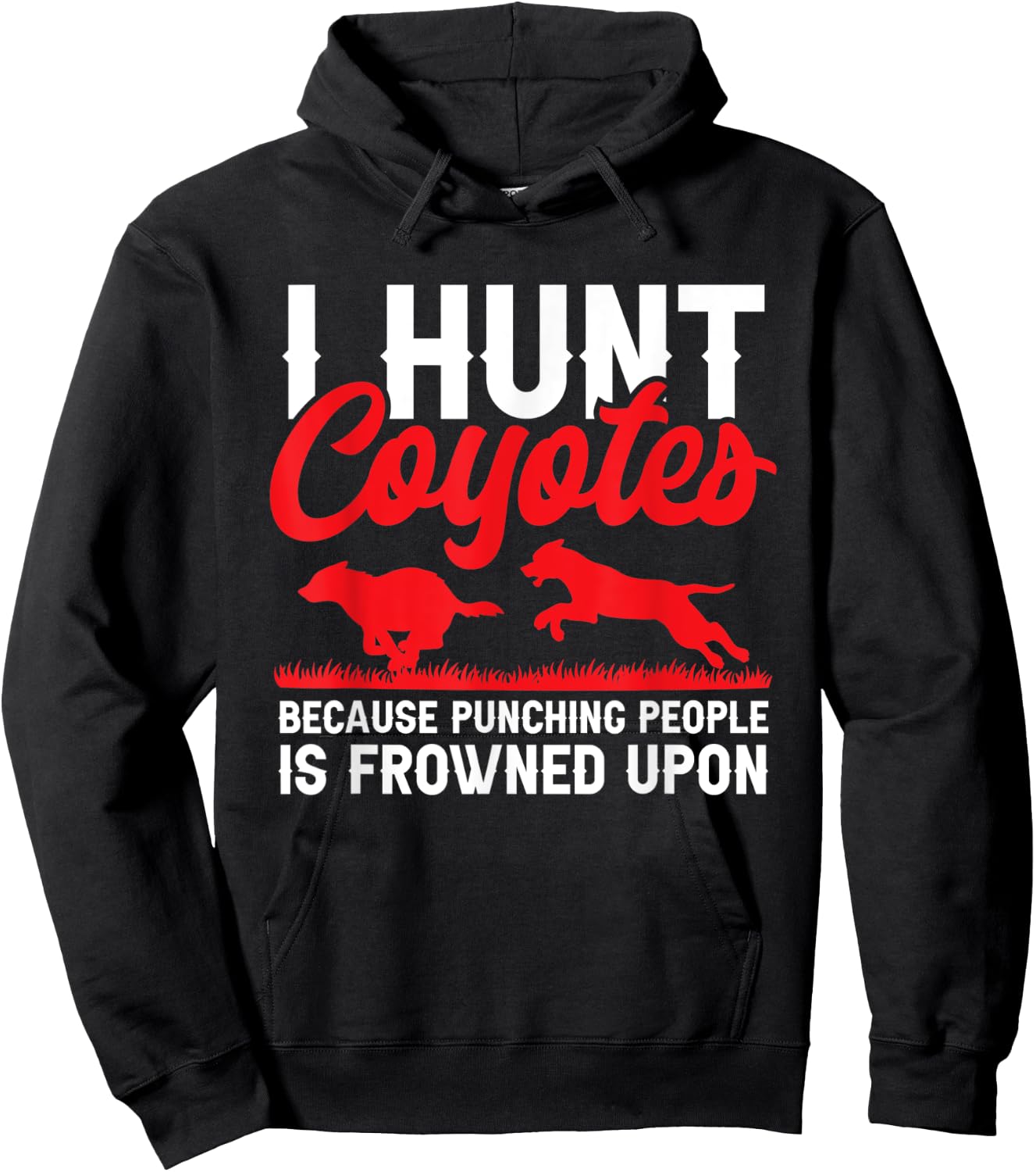 Coyote Hunting Gear & Accessories Coyote Hunter I Hunt Coyotes Yote Hunter Black Cotton Classic Fit Short Sleeve Small Men Boys Hoodie - Hoodie | Black